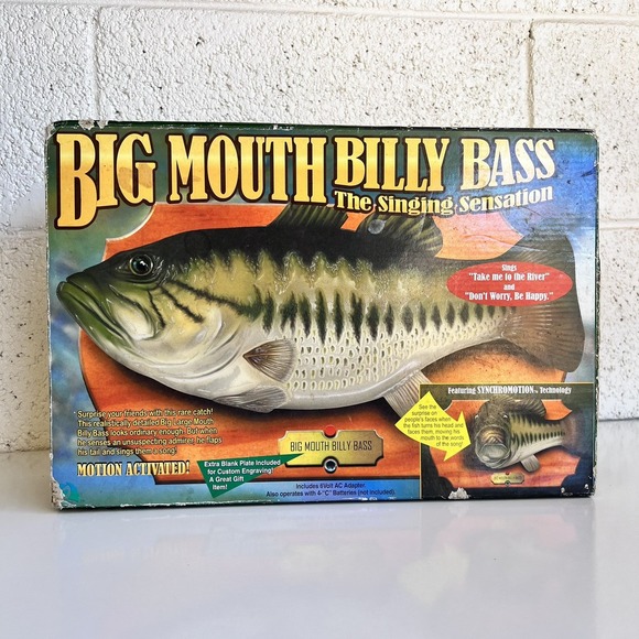 Gemmy Other - NEW IN BOX Gemmy Big Mouth Billy Bass 1998 Motion Activated Singing Fish